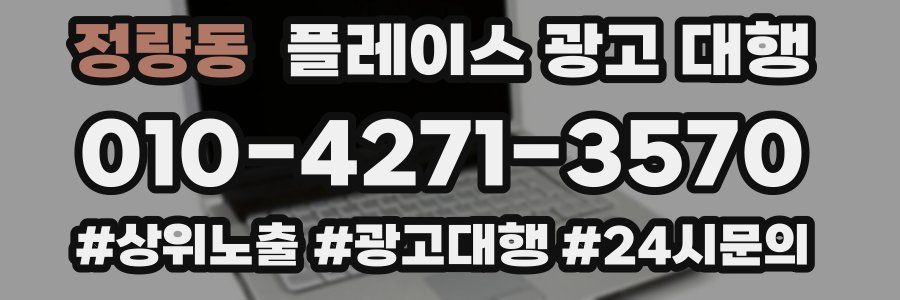정량동 플레이스 광고 대행