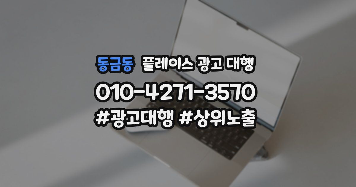동금동 플레이스 광고 대행
