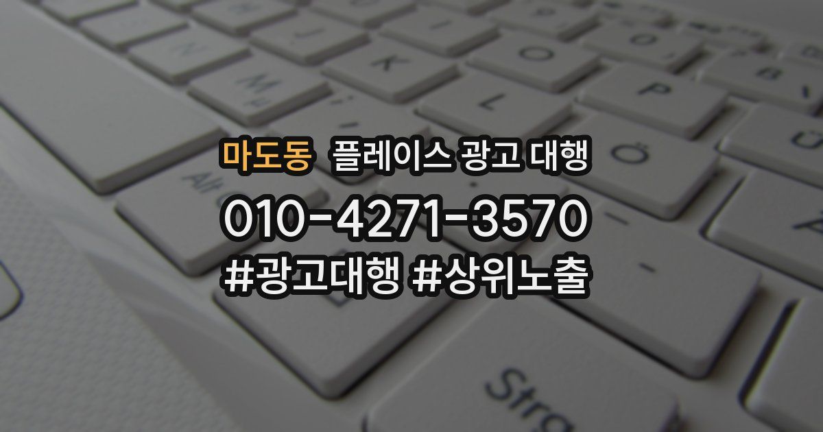 마도동 플레이스 광고 대행