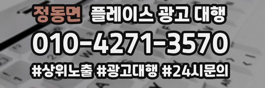 정동면 플레이스 광고 대행