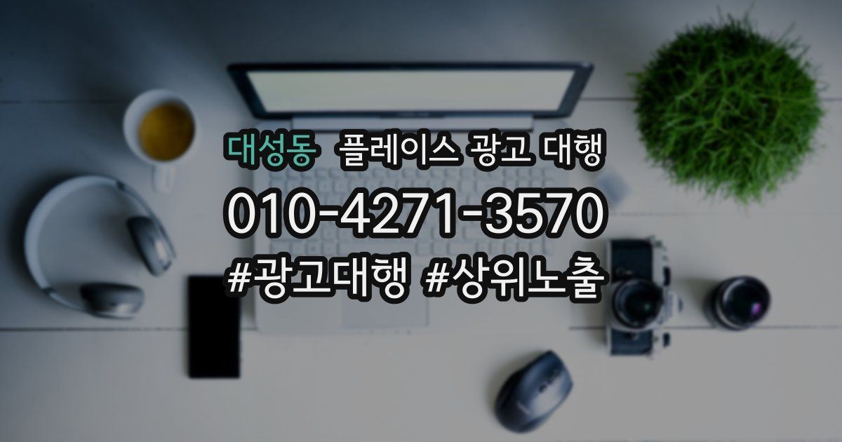 대성동 플레이스 광고 대행