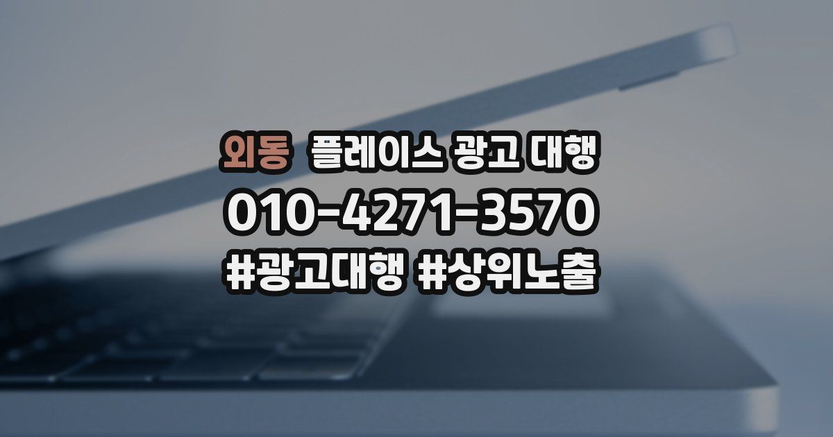 외동 플레이스 광고 대행