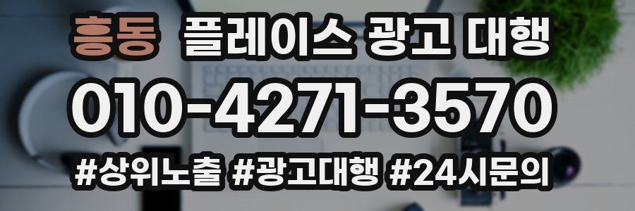 흥동 플레이스 광고 대행
