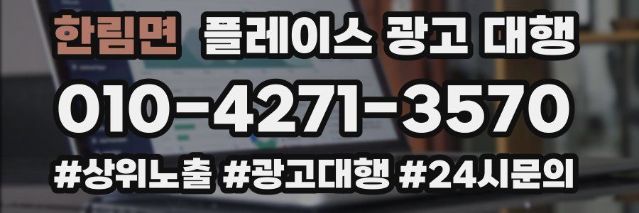 한림면 플레이스 광고 대행