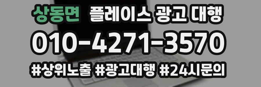 상동면 플레이스 광고 대행