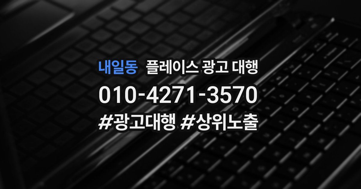 내일동 플레이스 광고 대행