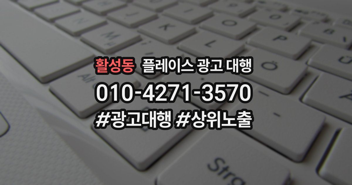 활성동 플레이스 광고 대행