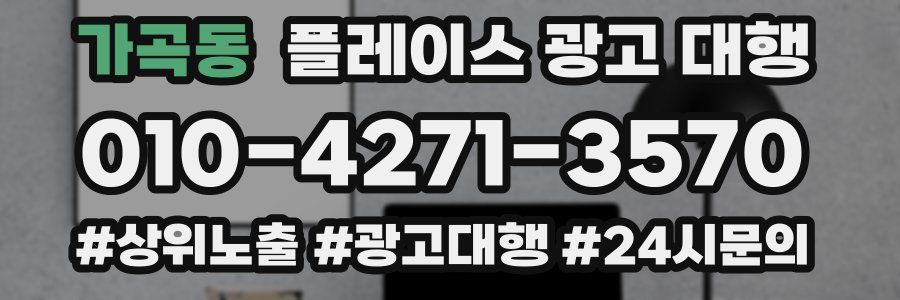 가곡동 플레이스 광고 대행
