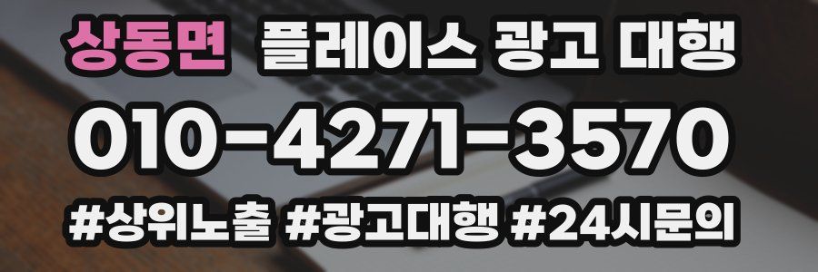 상동면 플레이스 광고 대행