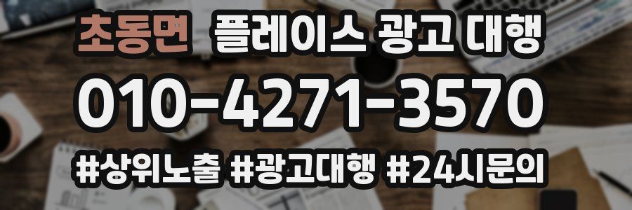 초동면 플레이스 광고 대행