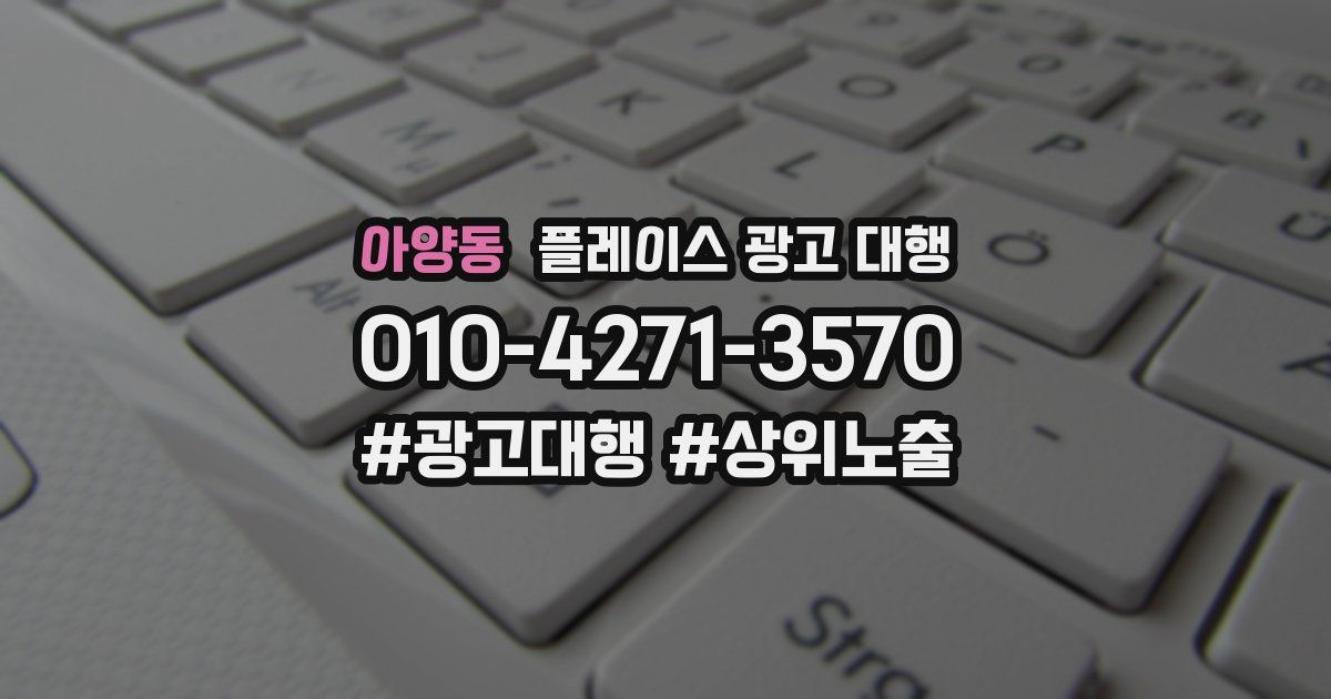 아양동 플레이스 광고 대행