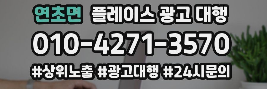 연초면 플레이스 광고 대행