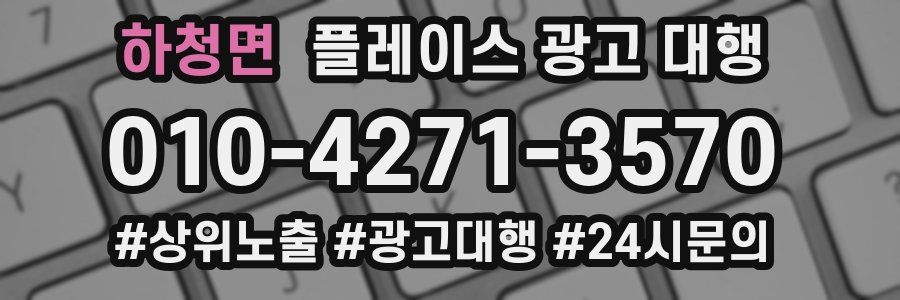 하청면 플레이스 광고 대행