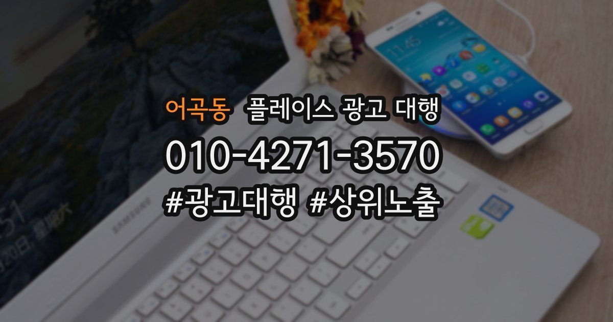 어곡동 플레이스 광고 대행
