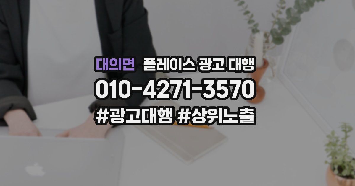 대의면 플레이스 광고 대행