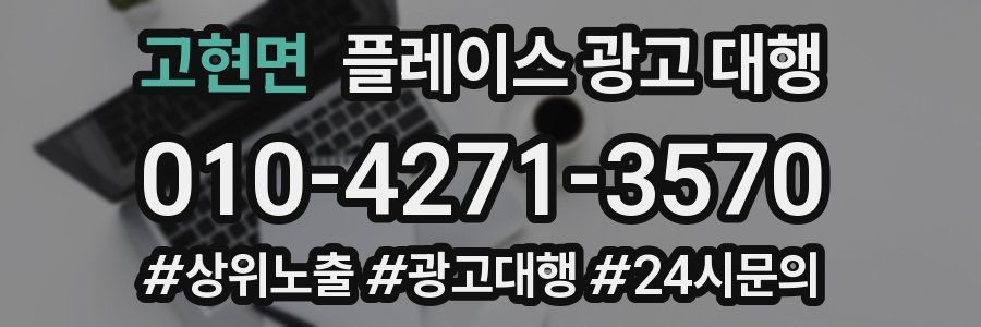 고현면 플레이스 광고 대행