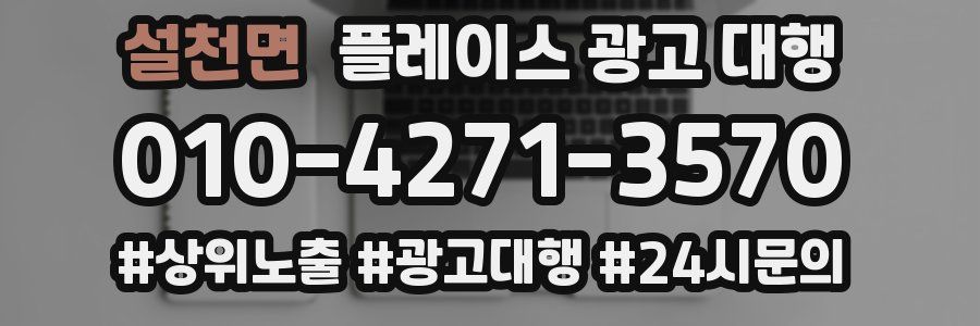 설천면 플레이스 광고 대행