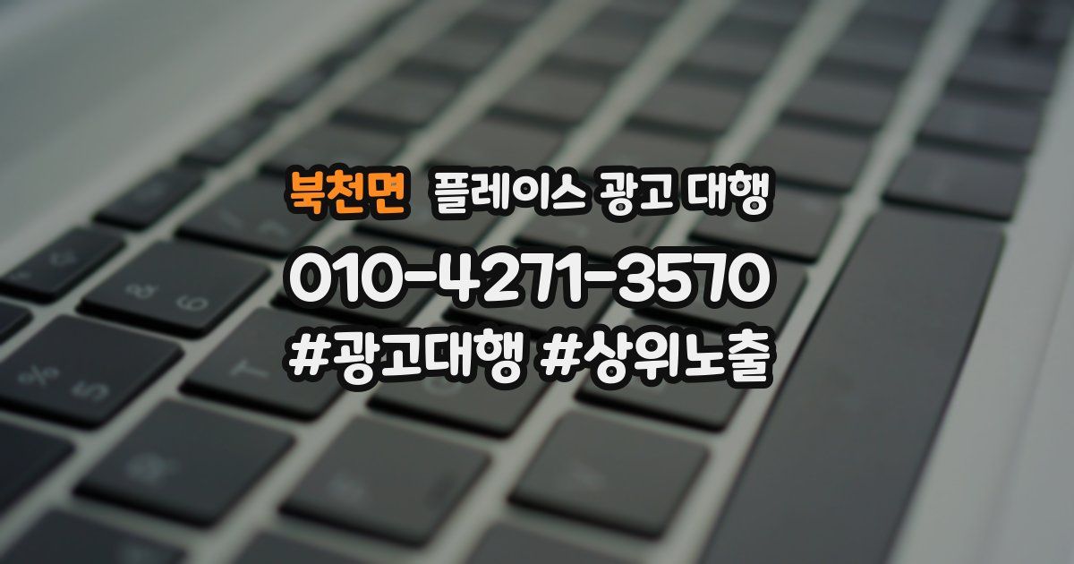 북천면 플레이스 광고 대행