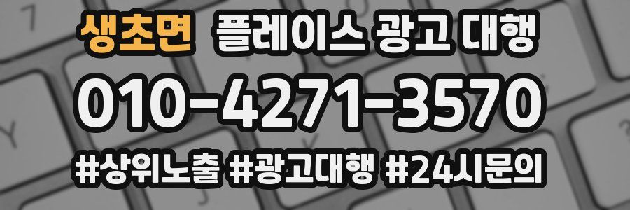 생초면 플레이스 광고 대행