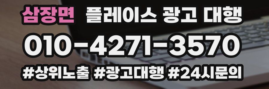 삼장면 플레이스 광고 대행