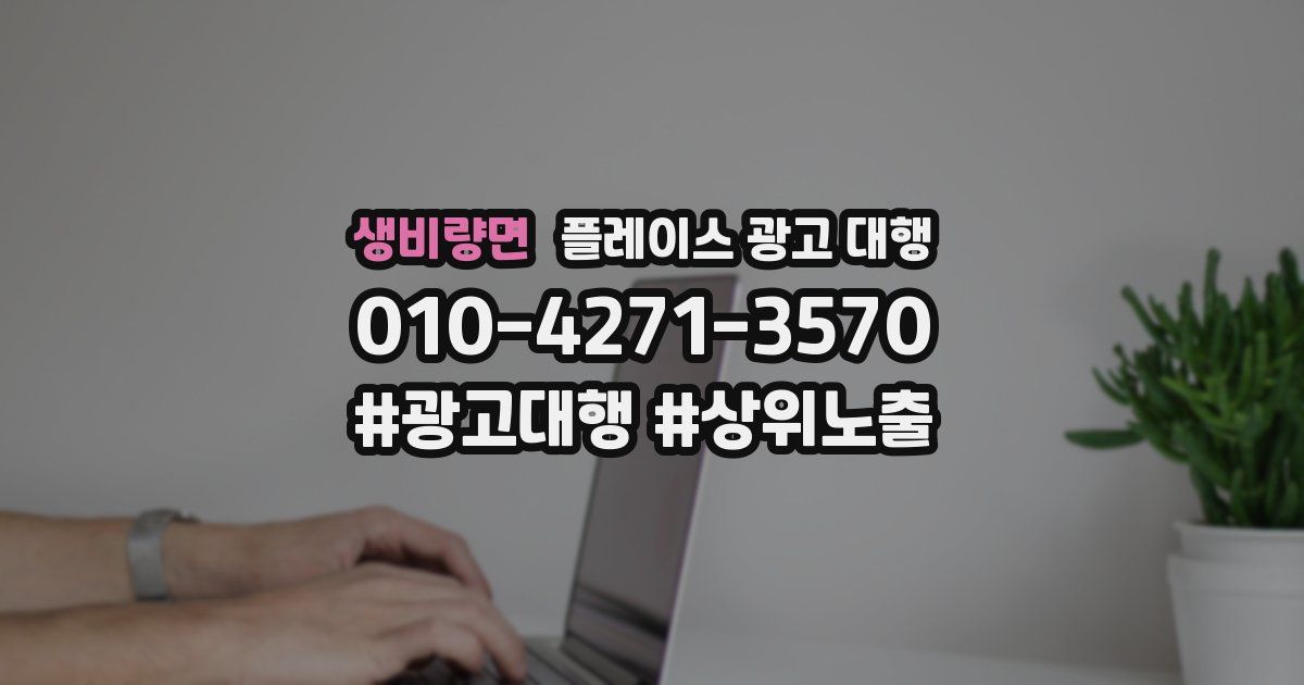 생비량면 플레이스 광고 대행