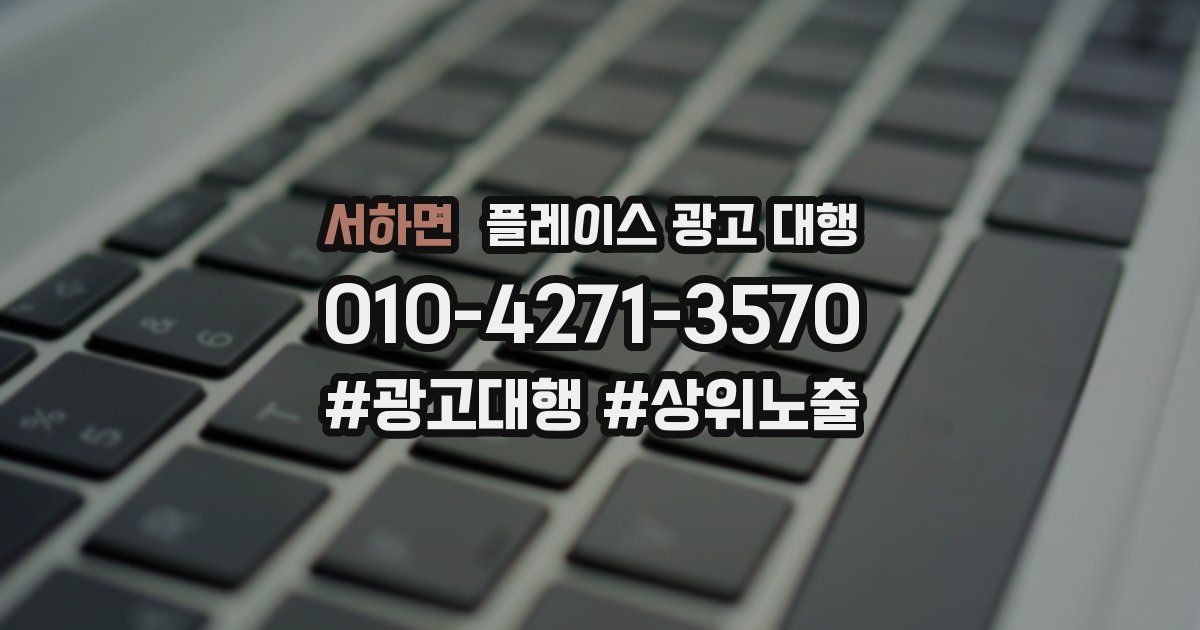 서하면 플레이스 광고 대행