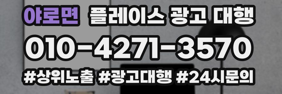 야로면 플레이스 광고 대행