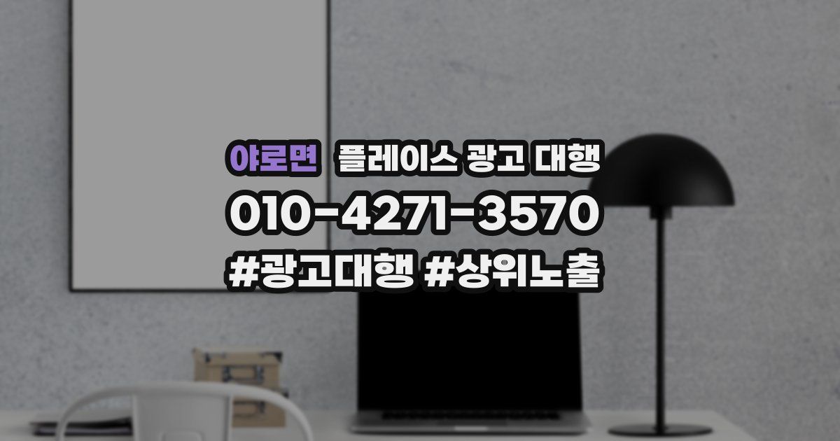 야로면 플레이스 광고 대행