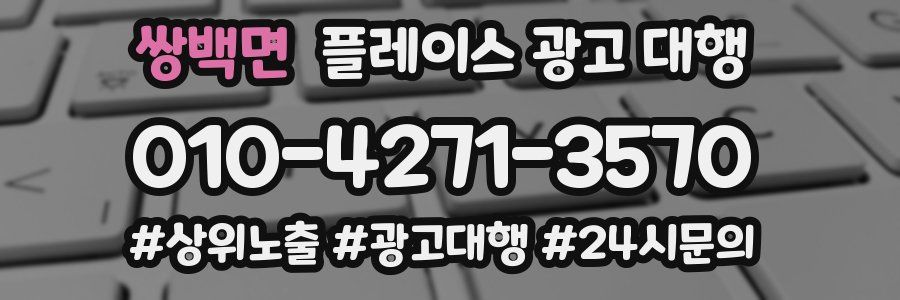 쌍백면 플레이스 광고 대행