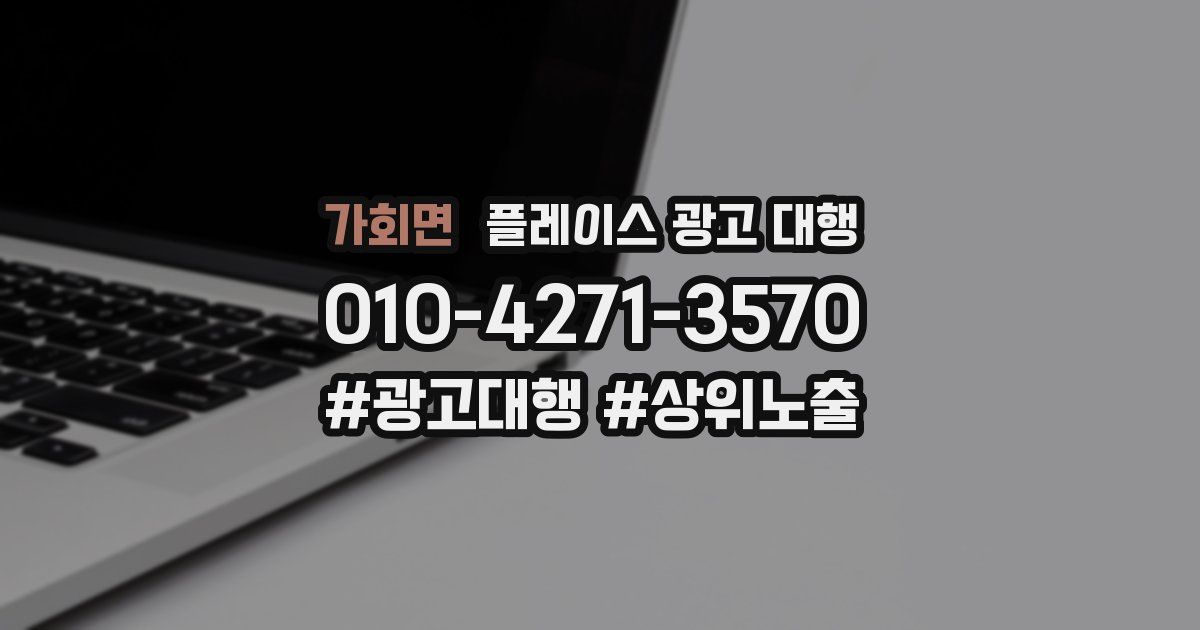 가회면 플레이스 광고 대행