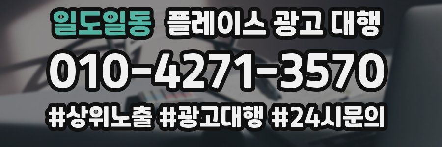 일도일동 플레이스 광고 대행