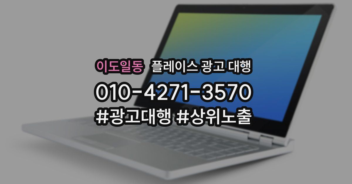 이도일동 플레이스 광고 대행