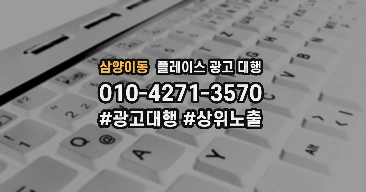 삼양이동 플레이스 광고 대행