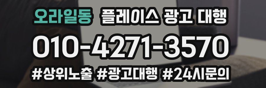 오라일동 플레이스 광고 대행