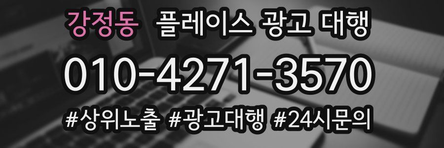 강정동 플레이스 광고 대행