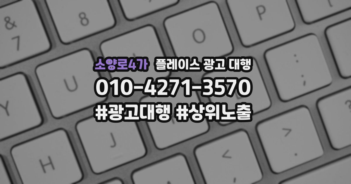 소양로4가 플레이스 광고 대행