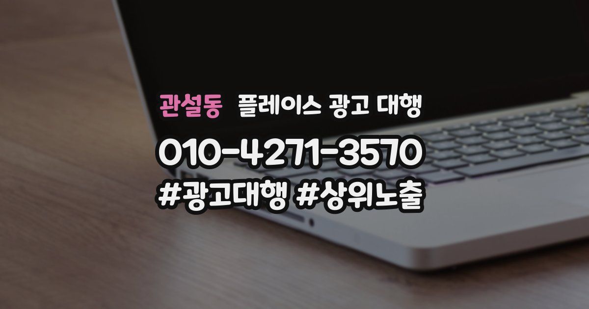 관설동 플레이스 광고 대행