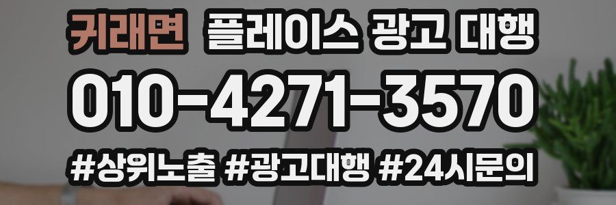 귀래면 플레이스 광고 대행
