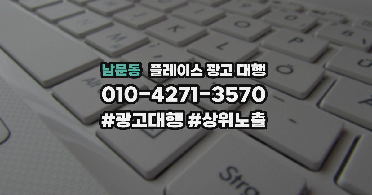 남문동 플레이스 광고 대행
