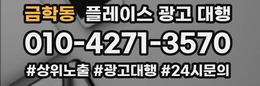금학동 플레이스 광고 대행