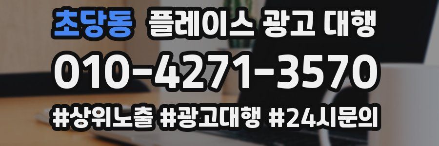 초당동 플레이스 광고 대행