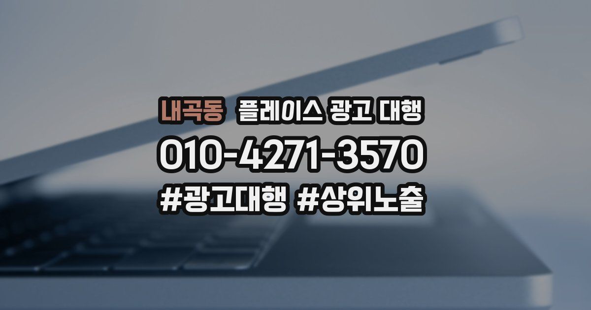 내곡동 플레이스 광고 대행