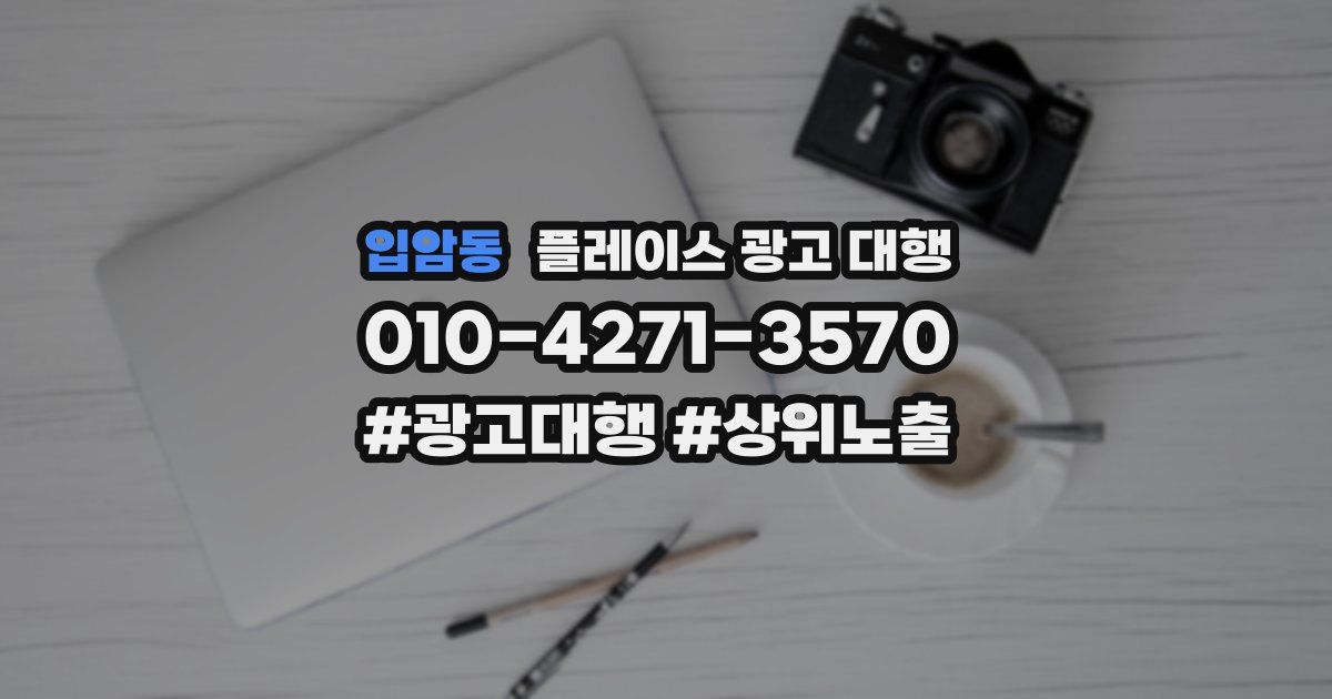 입암동 플레이스 광고 대행