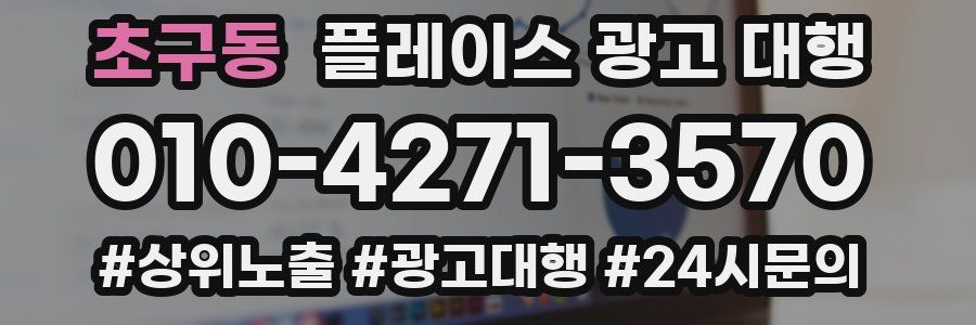 초구동 플레이스 광고 대행