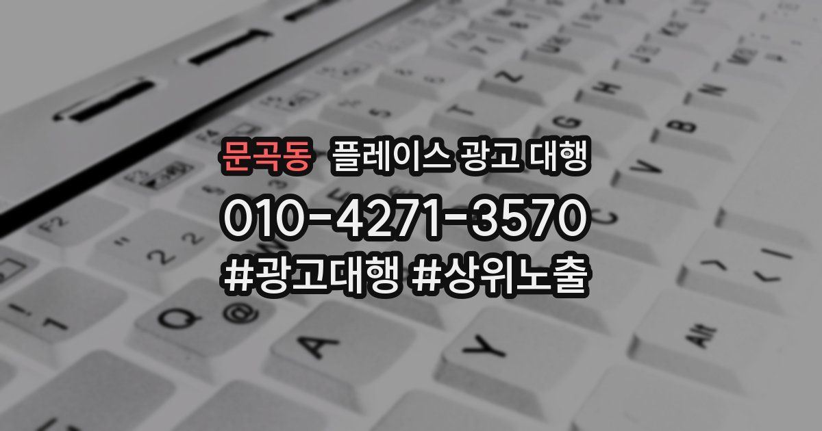문곡동 플레이스 광고 대행