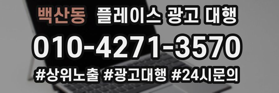 백산동 플레이스 광고 대행