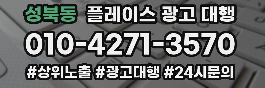 성북동 플레이스 광고 대행