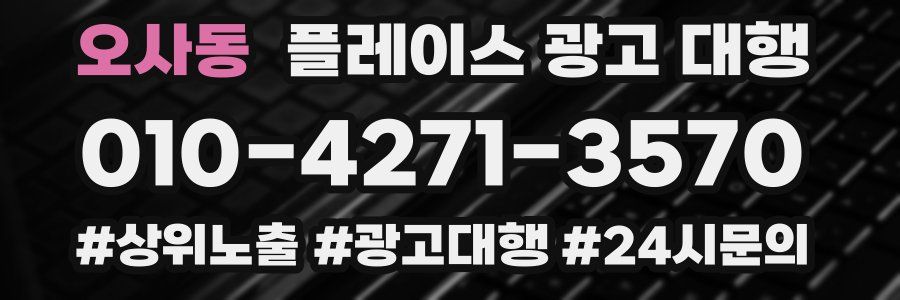 오사동 플레이스 광고 대행