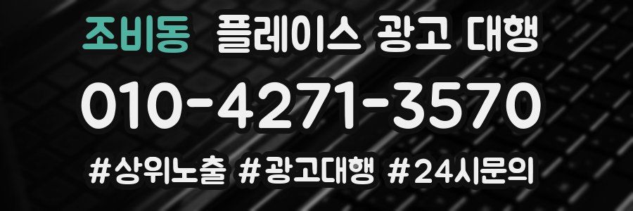 조비동 플레이스 광고 대행