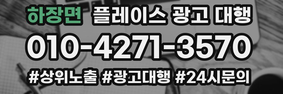 하장면 플레이스 광고 대행
